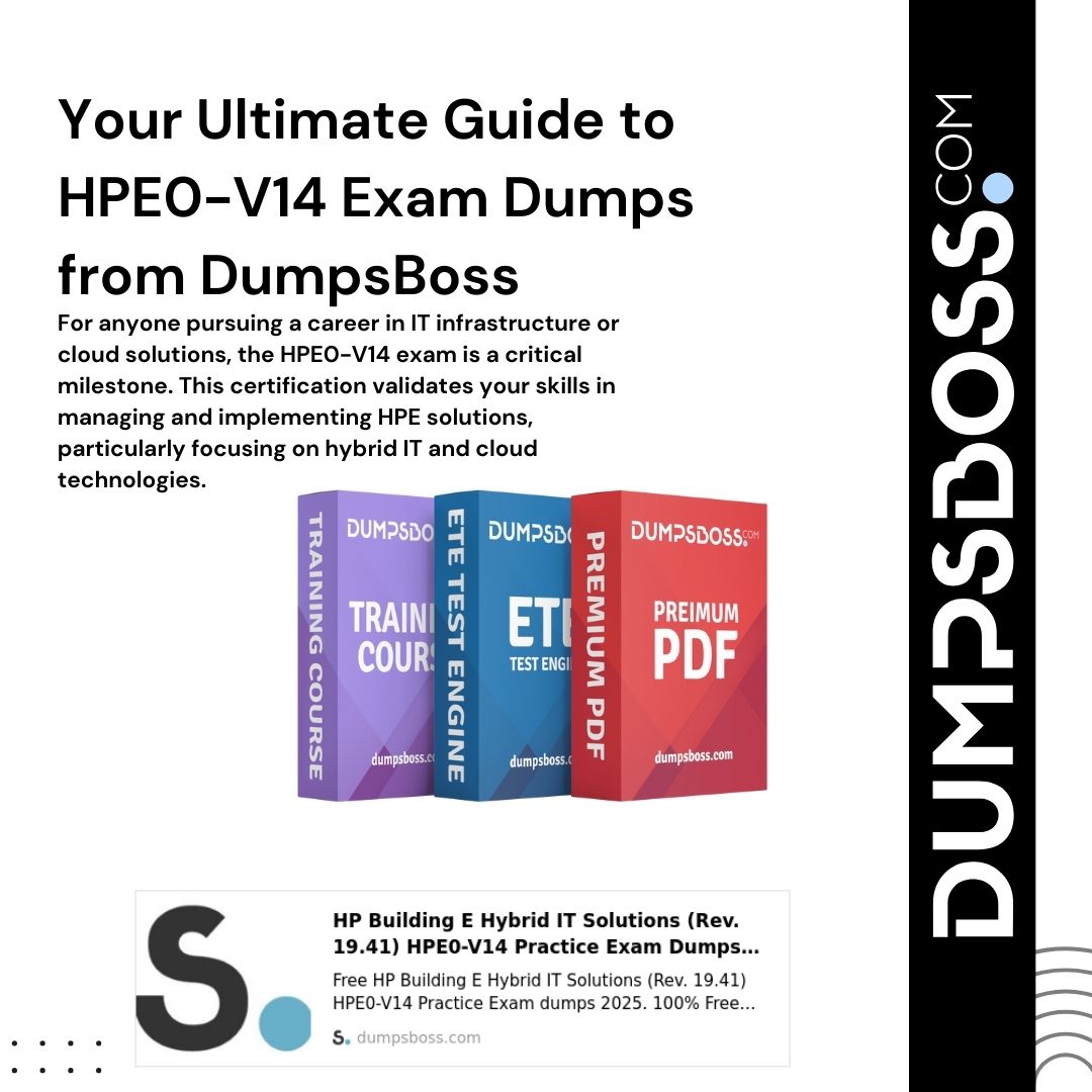 HPE0-V14 Exam Dumps DumpsBoss: Your Ultimate Study Resource